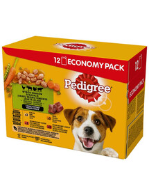 PEDIGREE vrecko pre dospelých psov Mix príchuťou 12x100 g - krmivo pre psov 12x100 g