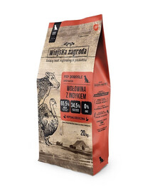 WIEJSKA ZAGRODA Hovädzie s morčacím mäsom pre psov L 20 kg