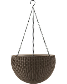 CURVER Okrúhly závesný kvetináč v ratanovom štýle
