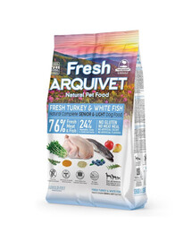ARQUIVET Fresh Senior Light Polo-vlhké krmivo pre seniorov Morčacie a biele ryby 2,5 kg