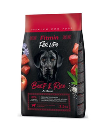 FITMIN Dog For Life Adult Beef Rice 2,5 kg
