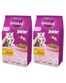 WHISKAS Junior 12x4kg - suché krmivo pre mačky s kuracím mäsom