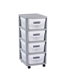 CURVER Regál KNOCK DOWN 4x10 sivobiely