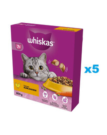 WHISKAS Senior 5x800 g Krmivo s lahodným kuracím mäsom
