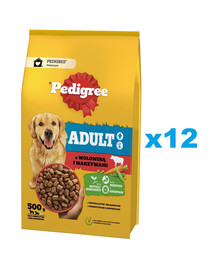PEDIGREE Adult 12x500g Krmivo s hovädzím mäsom a zeleninou