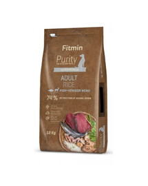 FITMIN Dog Purity rice adult fish & venison 12 kg