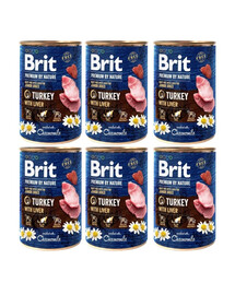 BRIT Premium by Nature Junior Turkey & Liver 6x400 g
