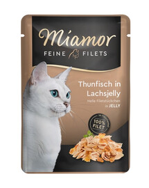 MIAMOR Feline Filets 12×100g Kapsička s tuniakom a lososom