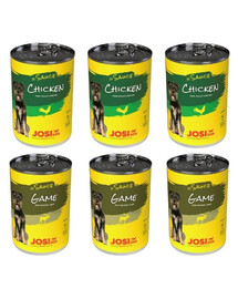 JOSERA JosiDog Adult 6x415g Konzerva s kuracím mäsom a divinou
