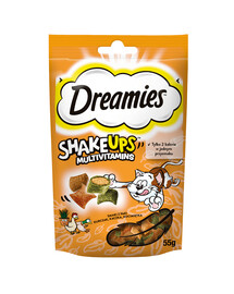 DREAMIES ShakeUps Multivitamins 55g kura, kačica a mačacia pochúťka pre mačky