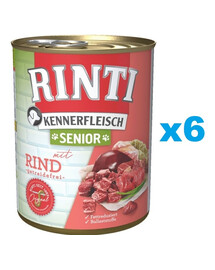 RINTI Kennerfleish Senior Beef 6x800 g s hovädzím mäsom pre starších psov