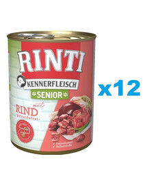 RINTI Kennerfleish Senior Beef 12x800 g s hovädzím mäsom pre starších psov