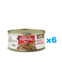 APPLAWS Taste Toppers Guláš s hovädzím mäsom, mrkvou a hráškom 6x156 g