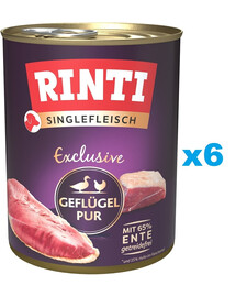 RINTI Singlefleisch Exclusive Poultry Pure 6x800g Konzerva s hydinovým mäsom