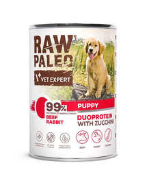 RAW PALEO Beef Rabbit Puppy 400g mokré krmivo hovädzie mäso s králikom pre šteniatka