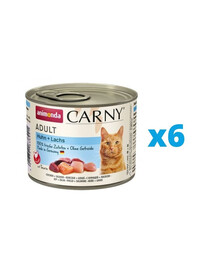ANIMONDA Carny Adult zestaw kurczak i łosoś 6 x 200 g