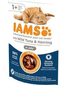 Cat Adult All Breeds Tuna & Herring In Jelly Pouch 85 g