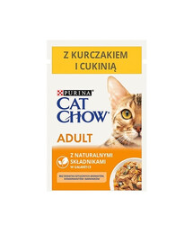 CAT CHOW Adult Kuracie mäso s cuketou 85 g v želé