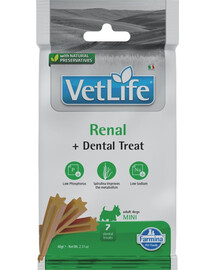 FARMINA Vet Life Dental Treat Renal Mini 60 g (7 ks) Dentálna maškrta pre psov malých plemien