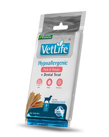FARMINA Vet Life Dental Treat Hypoallergenic Pork Medium/Maxi 100 g (7 szt) Dentálna maškrta pre stredné a veľké psy