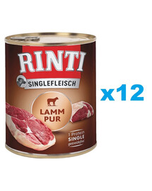 RINTI Singlefleisch Lamb Pure monobiałkowa jagnięcina 12x800 g