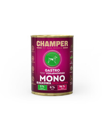 CHAMPER Gastro 400g  Monoproteínové krmivo pre psov s hovädzinou