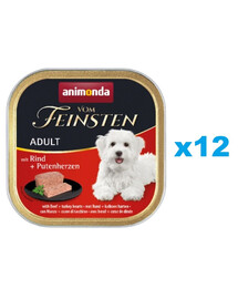 ANIMONDA Vom Feinsten Adult wołowina i serca z indyka 12x150g