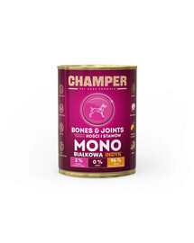 CHAMPER Bones Joints 400 g Monoproteínová konzerva pre psov s morčacinou