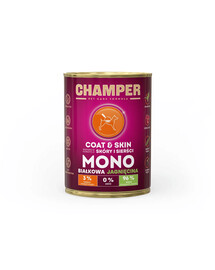 CHAMPER Coat Skin 400 g Monoproteínové krmivo pre psov s jahňacinou
