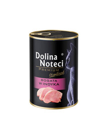 DOLINA NOTECI Premium Sterilised Bohatá v morčacím mase pre mačky po sterilizácii 400 g