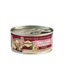 CARNILOVE Kitten 100g Konzerva pre mačiatka s morčacím mäsom a lososom