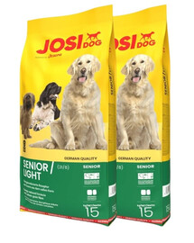 JOSERA JosiDog Senior Light 2x15 kg Krmivo pre starších a menej aktívnych psov