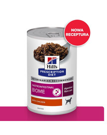 HILL'S Prescription Diet Gastrointestinal Biome 12x370g mokrá krmiva pre psov s kuracím mäsom