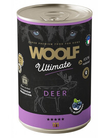 WOOLF Ultimate Adult Dog Deer and Blueberries 400g krmivo s jeleňom a čučoriedkami pre psov