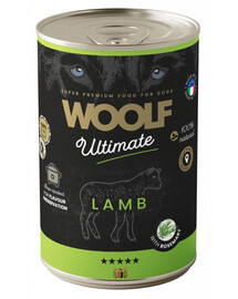 WOOLF Ultimate Adult Dog Lamb with Rosemary 400g krmivo v konzervě s jahňacím mäsom a rozmarínom pre psov