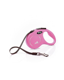 FLEXI New Classic S vodítko 5 m do 15 kg ružové