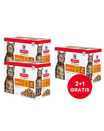 HILL'S Science Plan Feline Adult Multipack Poultry Selection 85 g x12 ks (2+1 ZADARMO)