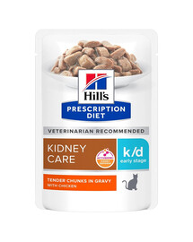 HILL'S Prescription Diét Feline k/d Kidney Care Early Stage s kuracím mäsom 12x85g