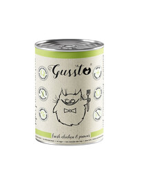 GUSSTO Cat Fresh Chicken Prawns mokré krmivo pre mačky kuracie mäso s krevetami 400 g