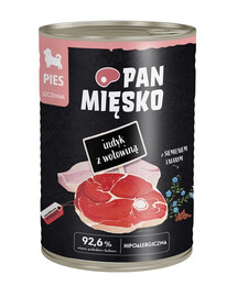 PAN MIĘSKO Morčacie s hovädzím mokré krmivo pre šteniatka 400 g