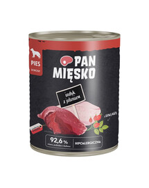 PAN MIĘSKO mokré krmivo pre psov s morčacím mäsom a jeleňom 800 g