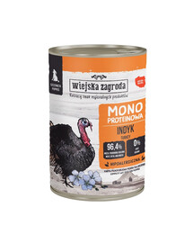 WIEJSKA ZAGRODA Monoproteínové mokré krmivo pre šteniatka s morčacím mäsom 400 g