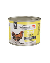 WIEJSKA ZAGRODA Monoproteínové mokré krmivo pre mačky s kuracím mäsom 200 g