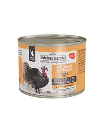 WIEJSKA ZAGRODA Monoproteínové mokré krmivo pre mačiatka s morčacím mäsom 200 g