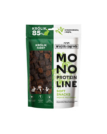 WIEJSKA ZAGRODA Monoproteinové mäkké maškrty pre psov Králik 115 g