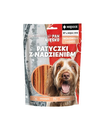 PAN MIĘSKO Tyčinky s náplňou Hovädzina a losos pochúťka pre psa 100 g