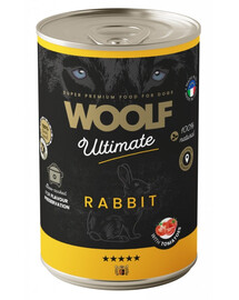 WOOLF Ultimate Adult Dog Rabbit and Tomatoes 400g krmivo v konzervě s králikom a paradajkami pre psov
