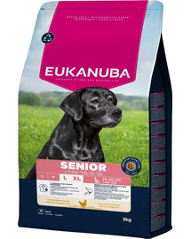 EUKANUBA Senior Large Breeds Chicken 3 kg Suché krmivo pre starších psov veľkých plemien bohaté na čerstvé kurča