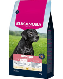 EUKANUBA Senior Large Breeds Chicken 15 kg Krmivo pre starších psov veľkých plemien bohaté na čerstvé kurča
