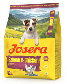 JOSERA Mini Adult Salmon and Chicken 900g Bezglutenové krmivo s lososom a kuracím mäsom pre psov